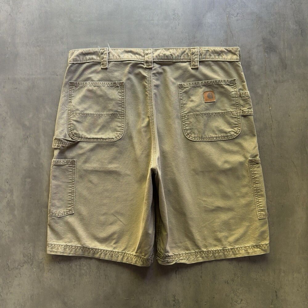 Carhartt B147 LBR Olive Green Carpenter Work Shorts Men’s 40 Relaxed